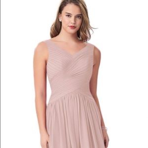 Azazie Ally dress in dusty rose chiffon - size 4